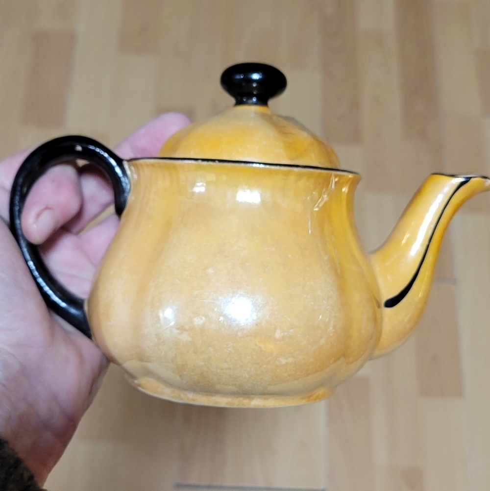 Antique Chech Lusterware Single Teapot